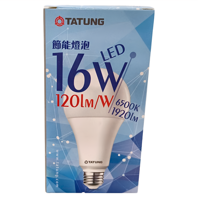TATUNG 大同 全電壓LED燈泡 16W 6500K 20個, 白光