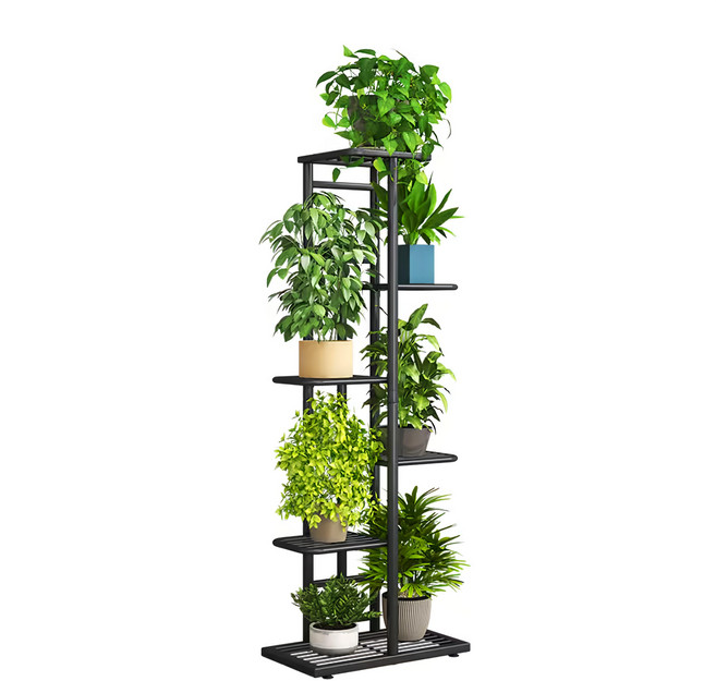 FAmILyLIFE 生活 工業風置物花架 A-280-G 41.3 x 22.2 x 104.5cm 1.9kg, 鐵灰色, 6層