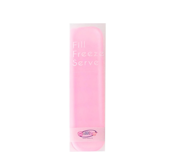 QUBies 食物冷凍分裝盒 30ml x 8格 Tritan材質, 粉色, 240ml, 1個