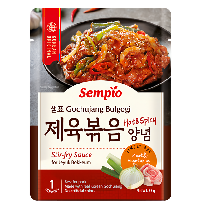 Sempio 膳府 辣炒豬肉專用醬汁, 75g, 1包