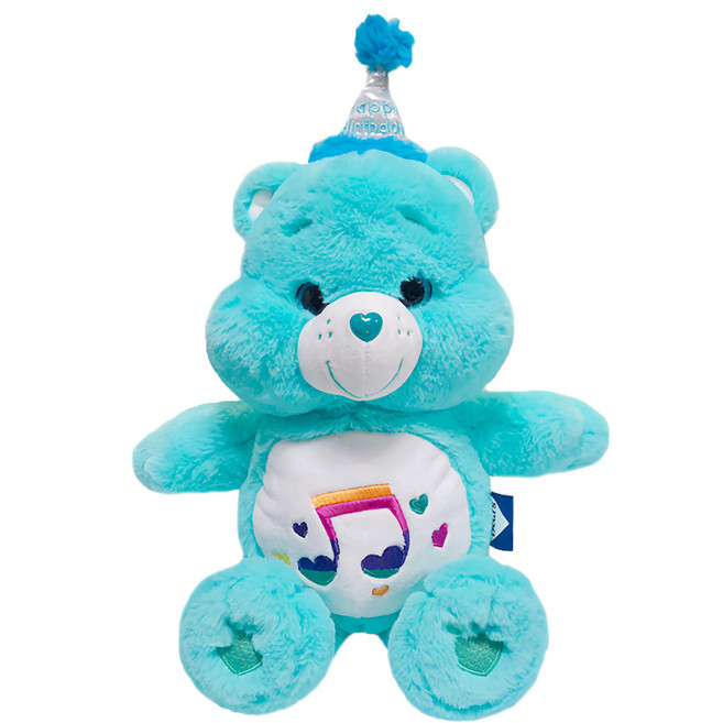 Care Bears 生日造型絨毛小熊玩偶, 27cm, 薄荷綠, 1入