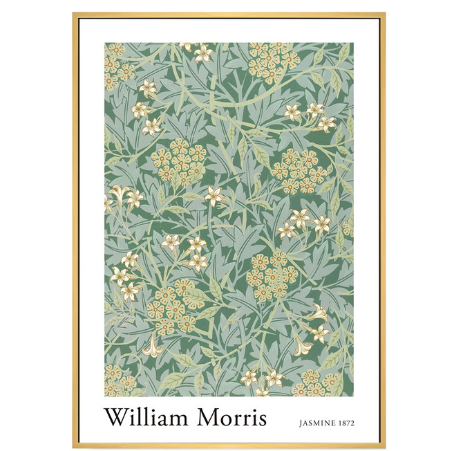 BOLUO GALLERY 菠蘿選畫所 William Morris 茉莉花 掛畫 BFSP3410D, 木色