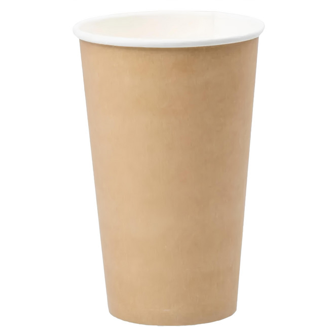 JX 雙P冷熱共用杯 直徑90 x 130mm 牛皮色 16oz, 50個, 20袋