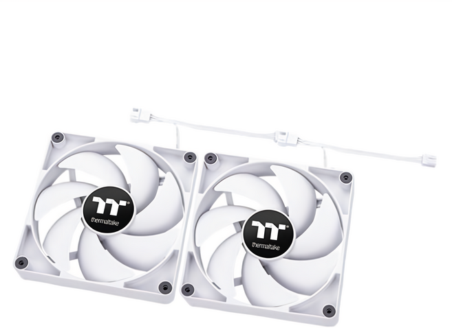 thermaltake 曜越 CT120 正轉 模組化線材設計 2個, CL-F151-PL12WT-A, 白色