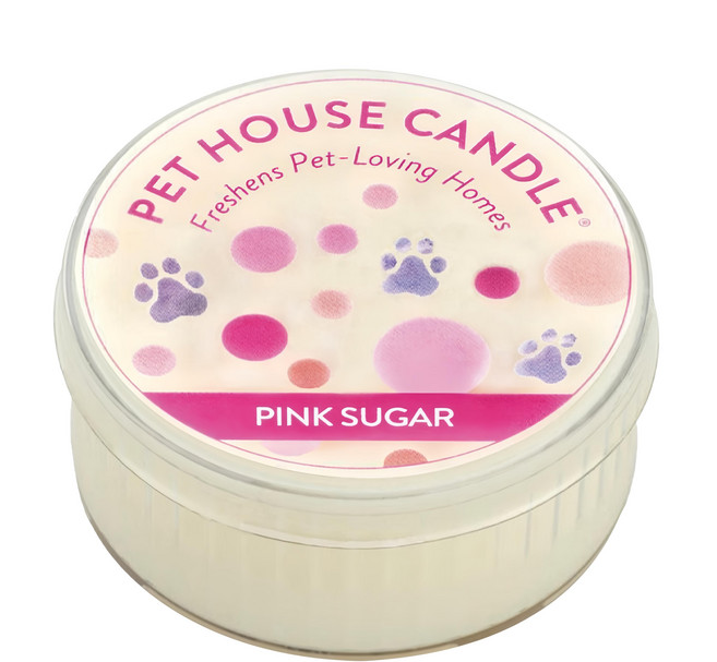 PET HOUSE 室內除臭寵物香氛蠟燭 粉紅愛戀, 43g, 1罐