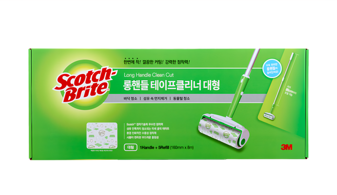 3M Scotch-Brite 百利 長短兩用隨手黏把1入+補充包5入, 1組