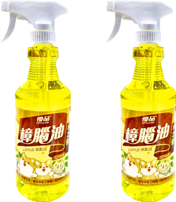 優品 木之薈樟腦油 噴槍, 525ml, 2瓶