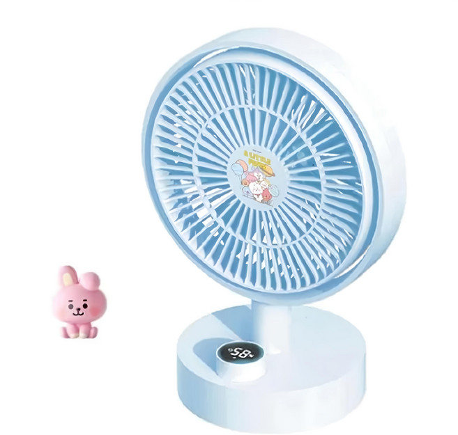 SOTHING 向物 BT21桌面風扇 羽 數顯搖頭版, DSHJ-S-2102S1, 藍色