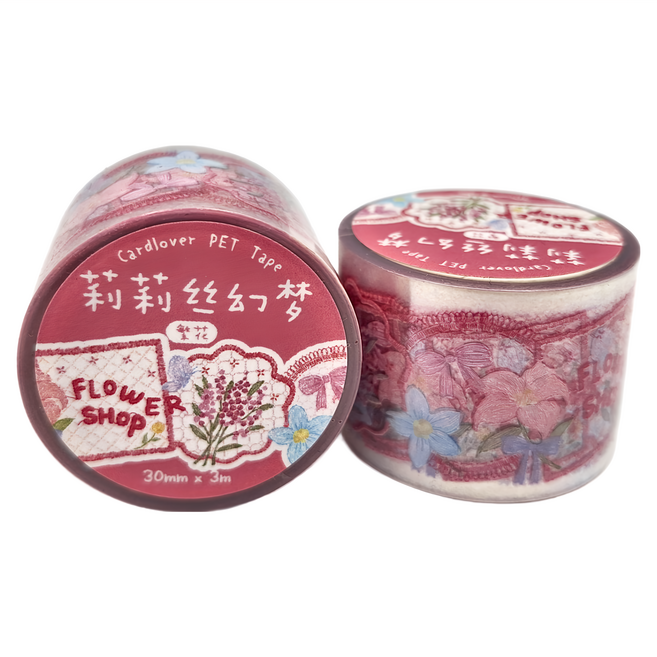CARD LOVER 信的戀人 莉莉絲幻夢PET膠帶 30 x 3mm, 繁花, 2捲