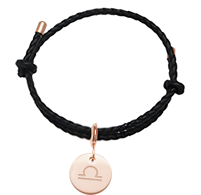 RADIANT STAR 璀璨之星 自訂 占星物語可換墜飾星座符號可調式真皮編織手環 VRS148-159