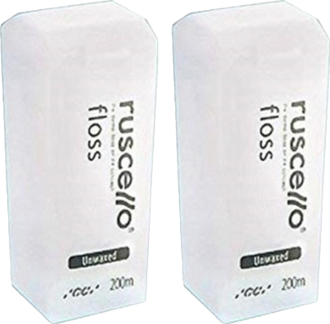 GC Ruscello Floss 無蠟薄荷牙線, 200m, 1個, 2個
