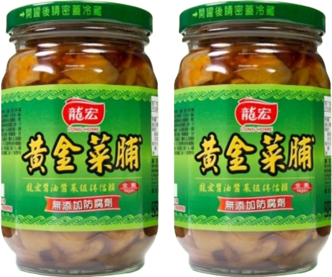 龍宏 黃金菜脯 無添加防腐劑, 370g, 2罐