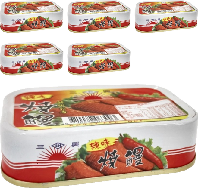 三興 全開 辣味燒鰻, 6罐, 105g