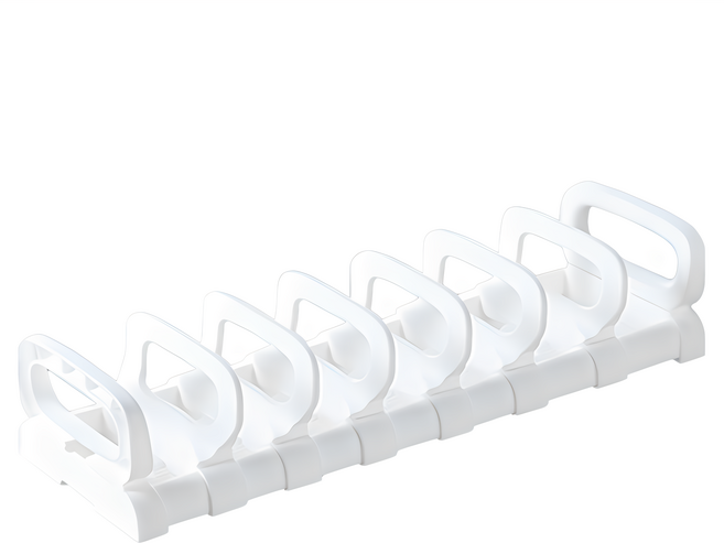 理享家 伸縮碗盤架 12 x 12 x 40cm, 1組, 白色