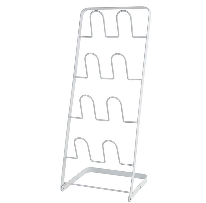 comet Home 摺疊式4層室內拖鞋架 25 × 22.5 × 61cm, 1個, 白色