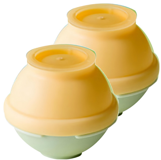 le.star 樂斯達 百變創意製冰球模具盒 大圓球款, 芝士黃, 2個