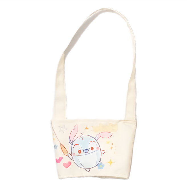 Disney 迪士尼 Ufufy 手提防水飲料杯套 CA919C-4 28 x 12.5cm, 史迪奇 米色, 1個