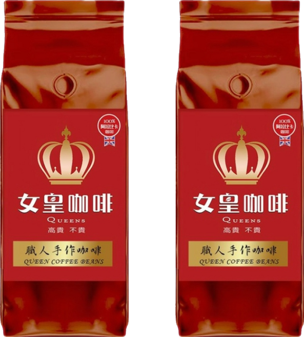 女皇咖啡 金杯義大利咖啡 阿拉比卡咖啡豆 新鮮烘焙 全豆, 454g, 2個, 咖啡豆(無研磨)