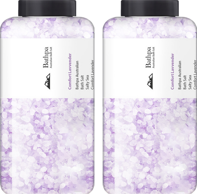 Bathpa 澳大利亞 沐浴鹽 Comfort Lavender 1.2kg, 2瓶
