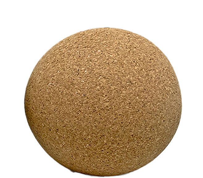 NICOFUN 愛定做 天然軟木瑜珈球 按摩球 FYS22BA4501 直徑4.5cm 15.8g, 天然軟木色, 1個