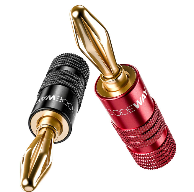 CODEWAY 香蕉插頭 音響接頭轉接器2件組, 1組, 單一商品
