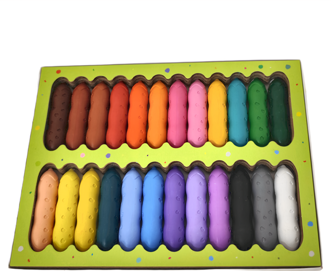 haku yoka 豌豆蠟筆組 3歲以上適用, 24色, 1組