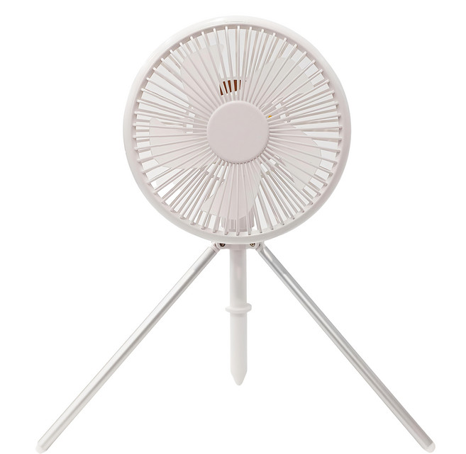 Kinyo 腳架式充電風扇 附USB充電線 180 x 130 x 410mm 495g, UF-7051, 白色
