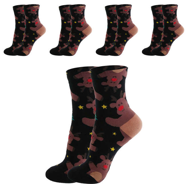 N5058 秋冬雪人紅襪薑餅襪子 30g