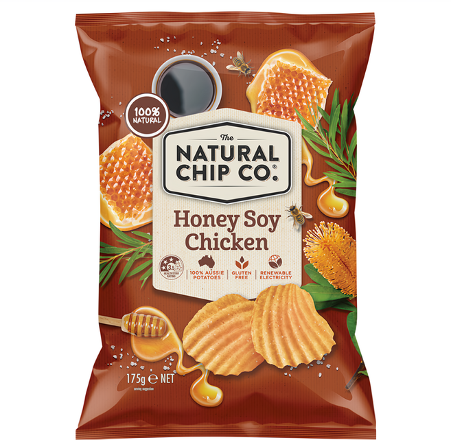 NATURAL CHIP CO. 波浪厚片洋芋片 蜂蜜雞汁, 175g, 1包