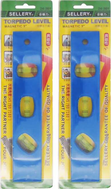 SELLERY 舍樂力 塑膠水平儀, 2個