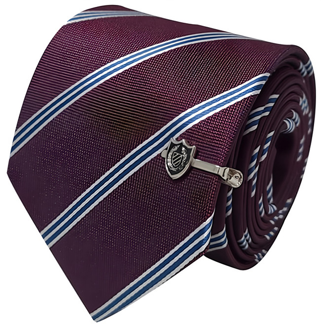 Mscope 胸針條紋手打領帶 MN446