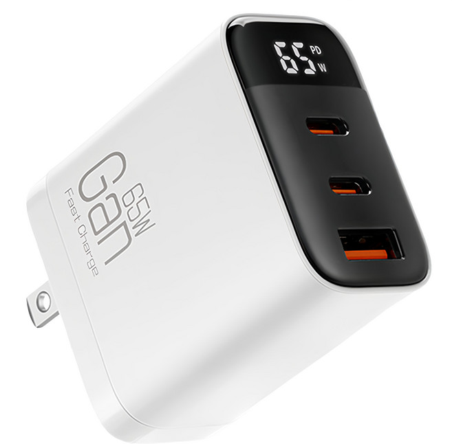 CYKE 65W氮化鎵充電器 CYKE-K39, 白色, 1個
