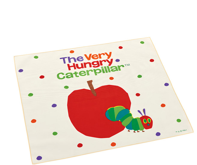 Skater 便當包巾, 43 x 43cm, 好餓的毛毛蟲 米色, 1個