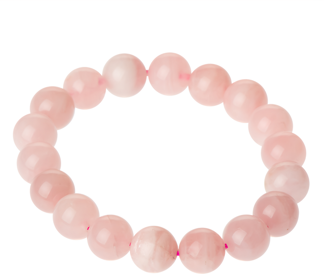 財神小舖 甜蜜桃花 馬粉晶手鍊 10mm