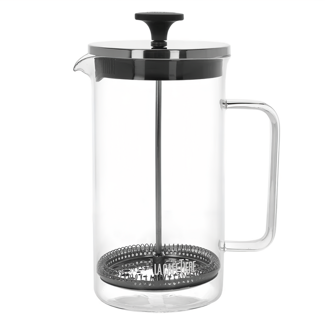LA CAFETIERE 玻璃法式濾壓壺 kcl16 14 x 10 x 21cm 1000ml, 簡約銀, 1個