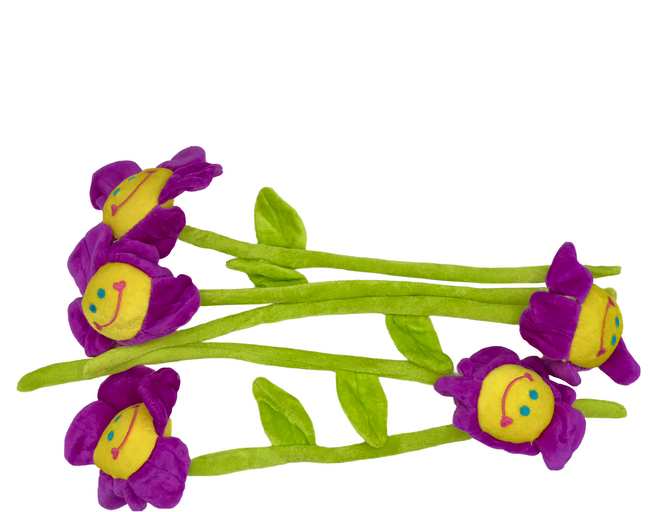 絨毛太陽花娃娃 Set 5 大號, 45cm, 紫色, 1組