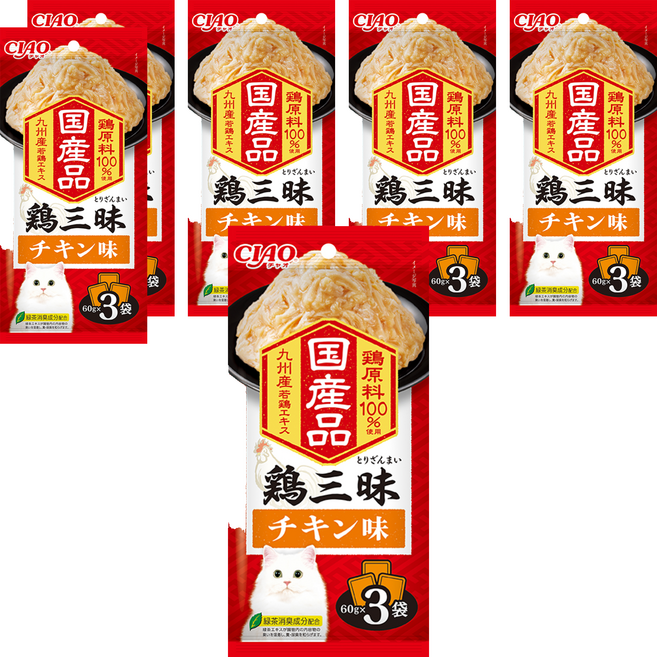 INABA CIAO 啾嚕 三昧餐包, 雞肉, 180g, 6袋
