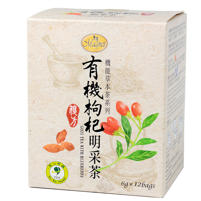 Magnet 曼寧 枸杞明采茶, 6g, 12包, 1盒