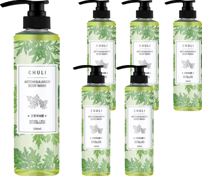 Chuli 初梨 平安艾草沐浴露, 500ml, 6瓶