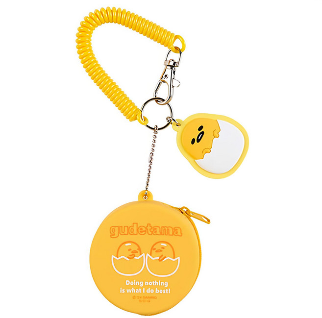 Sanrio 三麗鷗 矽膠迷你盒鑰匙圈, 蛋黃哥, 1個
