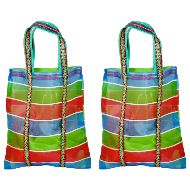 生活King 直立式彩帆袋 2件組 復古袋 條紋