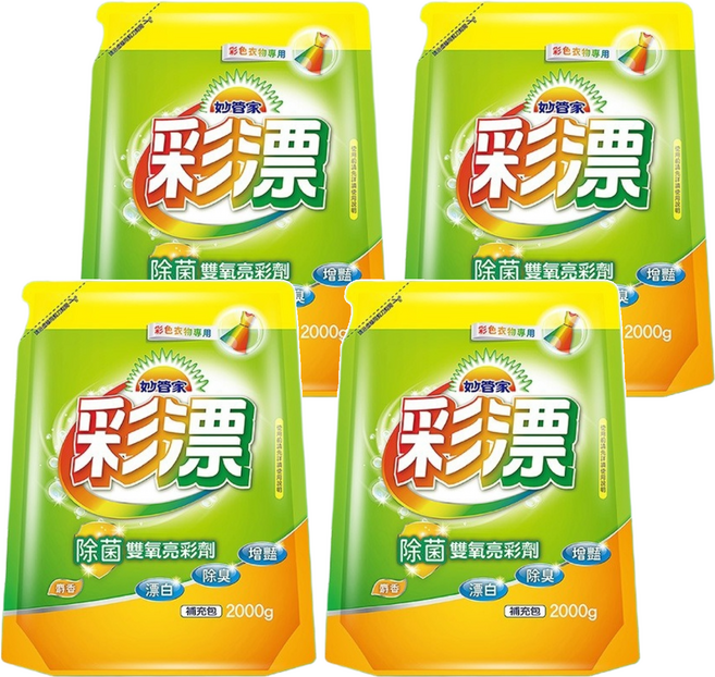 Magic Amah 妙管家 彩色漂白水 補充包 麝香香味, 2kg, 4包