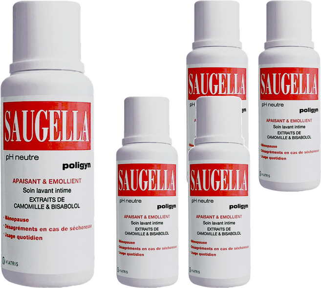 SAUGELLA 賽吉兒 菁萃婦潔凝露 逆齡型, 250ml, 5瓶
