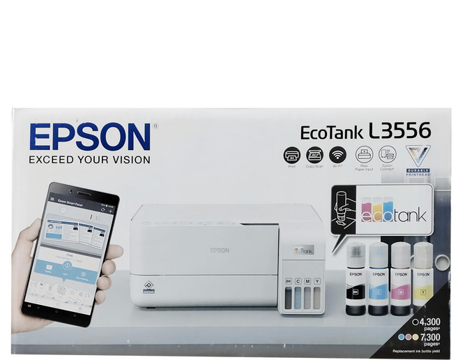 EPSON 三合一Wi-Fi 智慧遙控連續供墨複合機 原廠保固, L3556