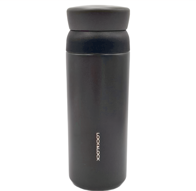 LocknLock 樂扣樂扣 憧憬旋轉保溫杯 LHC4211BLK 300g, 黑色, 350ml, 1個