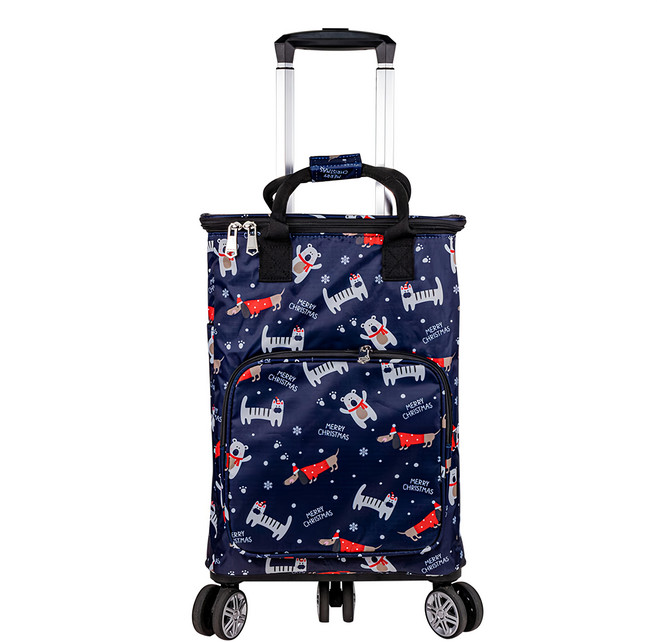 Beatrice 碧翠絲 可折疊伸縮拉桿5輪購物車, 聖誕派對, 1個