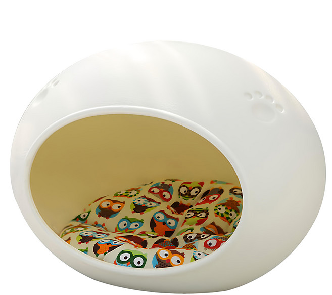 REDPUPPY 寵物窩 + 靠墊, 1組, 象牙白