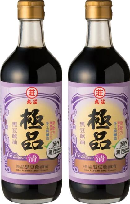 丸莊醬油 極品黑豆蔭油清 手工純釀造, 450ml, 2瓶