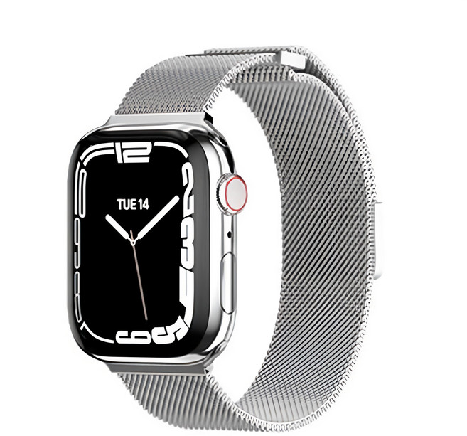 SwitchEasy 魚骨牌 Mesh S10 不鏽鋼米蘭磁吸錶帶, 銀色, 1條