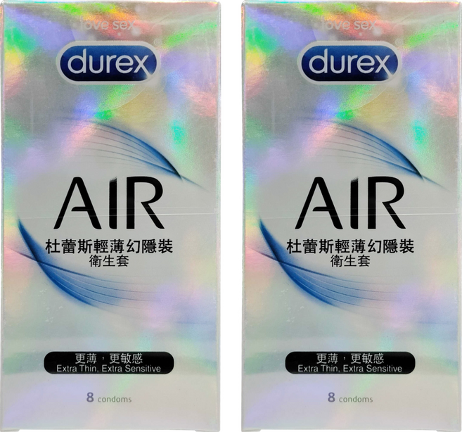 durex 杜蕾斯 輕薄幻隱裝衛生套, 8個, 2盒